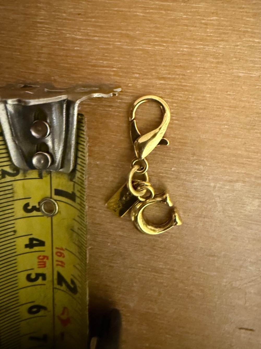 Coach Signature C Mini Gold-Tone Bag Charm or Zipper Pull - Picture 3 of 4
